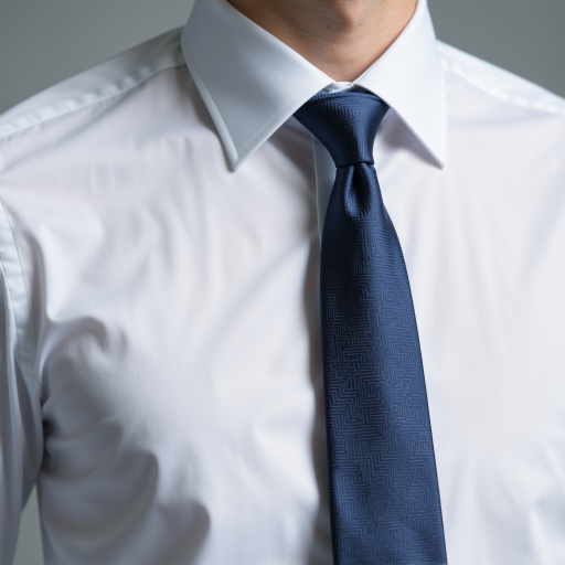 三十五岁左右男性头像，穿白色衬衫配深色领带，黑色短发，专业商务表情，浅灰色背景